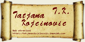 Tatjana Kojčinović vizit kartica